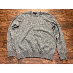 Autumn Cashmere Large Gray Knit Merino Wool Cashmere Blend Sweater